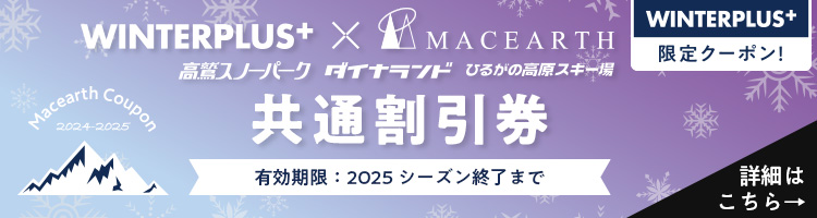 WINTER PLUS限定クーポン マックアース&タカスダイナ&ひるがの共通割引券