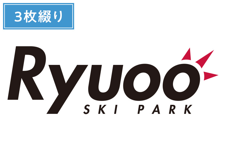 ③《早割》【大人】竜王スキーパーク【紙引換券】1日券×3枚綴り【全営業日】