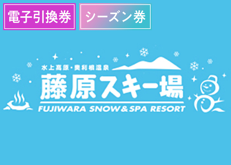 《シーズン》【大人】水上高原藤原スキー場【電子引換券】シーズン券 【全営業日】 中学生以上