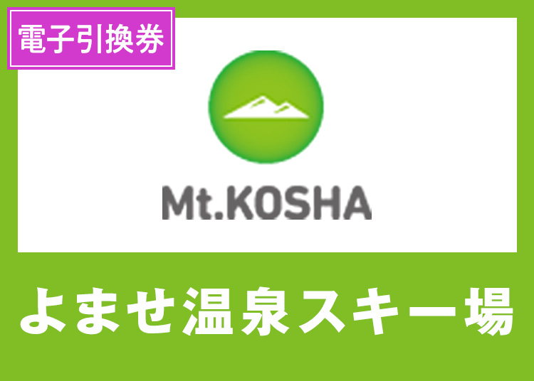 ⑩【大人】Mt.KOSHA よませ温泉スキー場【電子引換券】1日券 【全営業日】 全年齢
