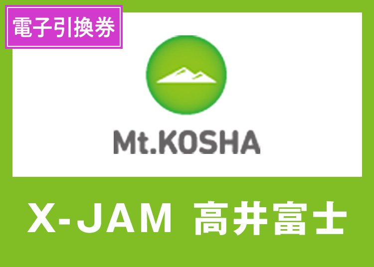 ⑩【大人】Mt.KOSHA X-JAM 高井富士【電子引換券】1日券 【全営業日】 全年齢