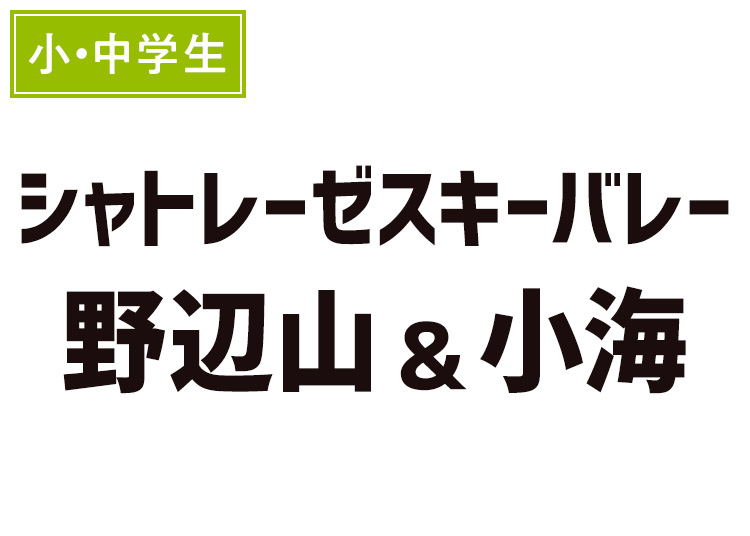 【こども】シャトレーゼスキーバレー野辺山＆小海【紙引換券】1日券 【全営業日】 小・中学生