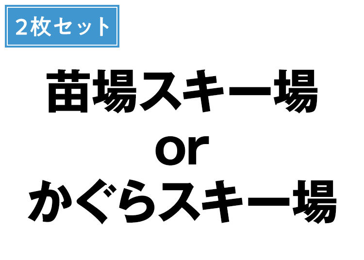 《2枚綴り》【大人】苗場スキー場・かぐらスキー場【紙引換券】1日券 複数枚（綴り） 【全営業日】 中学生以上 ×2枚綴り
