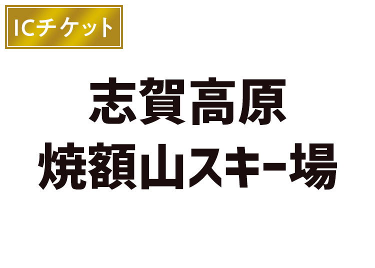 【大人】志賀高原焼額山スキー場【ICカード】1日券 【全営業日】 19歳～59歳
